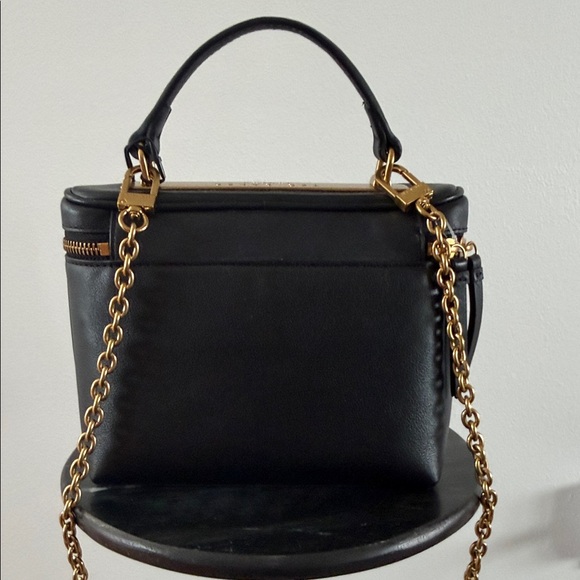Ted Baker Black TIA Mini Zip Top Handle Crossbody Bag with Gold Accents - Picture 5 of 12